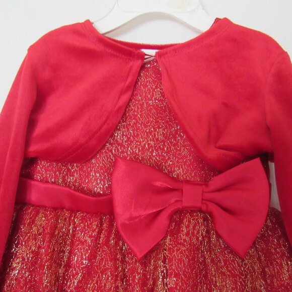 NEW BABY GIRLS $50 HOLIDAY/CHRISTMAS DRESS SIZE 24 MONTHS - Picture 3 of 16
